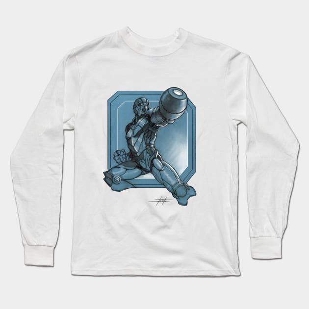 Megaman Long Sleeve T-Shirt by lucastrati